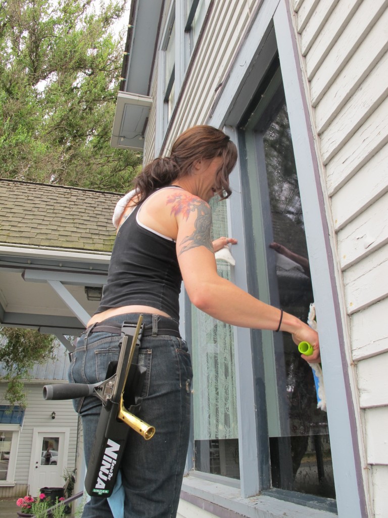 window cleaning, miranda teel, pilchuck, la conner